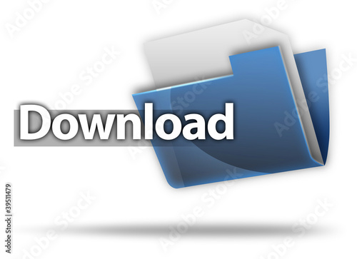 Illustration: 3D Style Folder Icon "Download" 3D Style Folder Icon "Download"