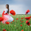 girl with poppies