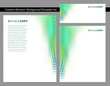 Abstract Green Background Template Set with Dot Swirls