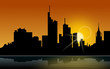 Skyline Frankfurt Sonnenuntergang