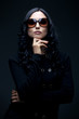 Photo: brunette wearing sunglasses brunette wearing sunglasses