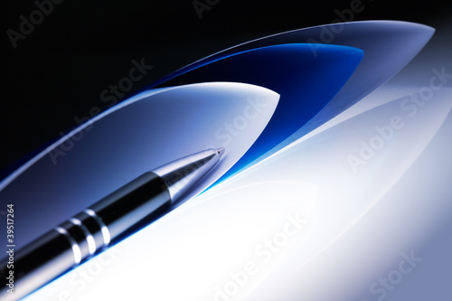 Photo: Pen with golden nib Pen with golden nib