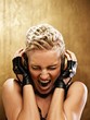 Steam punk girl screaming.