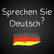 Kreidetafel, Sprechen Sie Deutsch