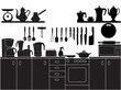vector illustration of kitchen tools for cooking