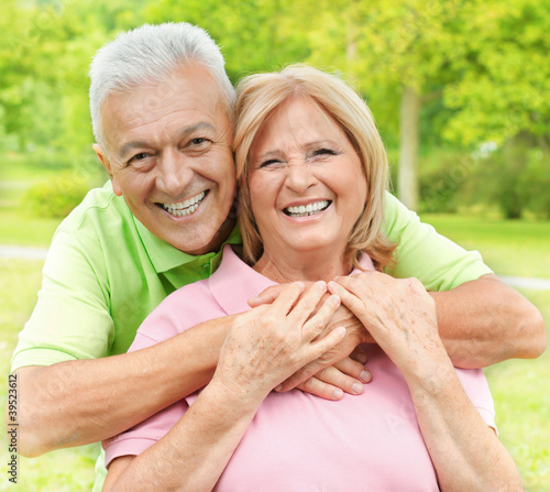 Foto: happy senior woman and man happy senior woman and man