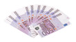 Euro banknotes isolated