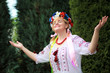 Portrait Happy Ukrainian woman