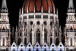 Photo of the hungarian parlament at night