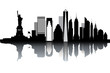 New York skyline - black and white vector illustration New York skyline - black and white vector illustration
