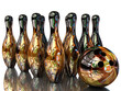 Illustration: Abstract bowling ball and skittle Abstract bowling ball and skittle