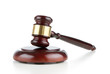 Foto: Gavel and soundblock isolated on white background Gavel and soundblock isolated on white background