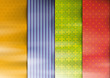 Color samples of a fabric or wallpaper