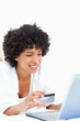Woman using a personal computer for shopping