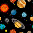 Illustration: Seamless pattern with planets Seamless pattern with planets