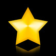 Majestic golden star isolated on black