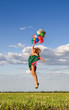 girl with balloons