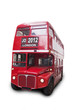 Bus rouge isolé fond blanc 2012 London