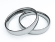 Wedding rings, 3D render