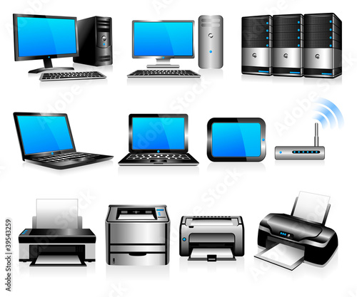 Vector: Computers Printers Technology Computers Printers Technology