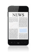News On Mobile Smart Phone Isolated