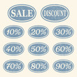 Vintage sale icons set