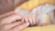 Video: Mother kissing the hands of her baby Mother kissing the hands of her baby