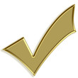 "OK" symbol - golden
