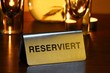 reserviert schild alu I