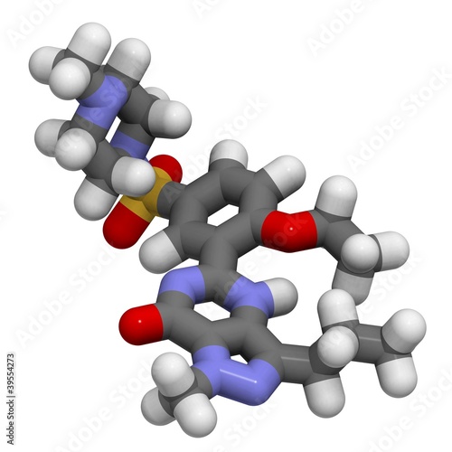 Illustration: sildenafil: molecular structure (3D) sildenafil: molecular structure (3D)