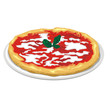Vettoriale: pizza margherita pizza margherita