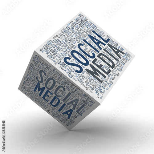Illustration: Social Media Cube / Soziale Medien Würfel Social Media Cube / Soziale Medien Würfel
