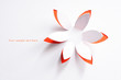 Greeting card whith paper flower