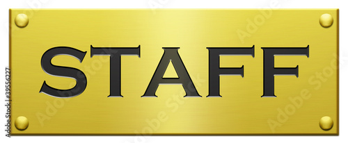 Illustration: "Staff" Engraved Plaque "Staff" Engraved Plaque