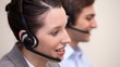 People working in a call center