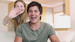Video: Man calling her girlfriend to say hello Man calling her girlfriend to say hello