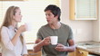 Video: Couple drinking a coffee Couple drinking a coffee