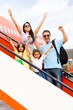 Happy family going on holidays
