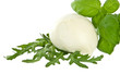 Mozzarella cheese and fresh basil (with clipping path) Mozzarella cheese and fresh basil (with clipping path)