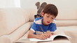 Boy doing his homework