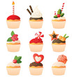 Cupcakes set