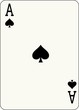 Ace of Spades - vector illustration of a poker playing card