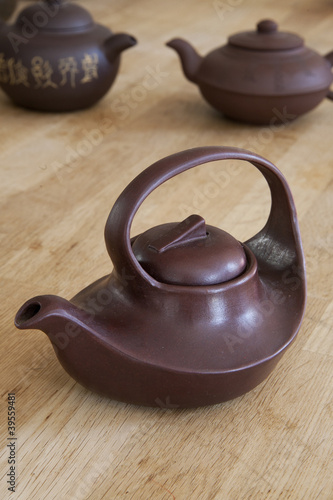 Photo: A collection of antique ceramic Asian teapots A collection of antique ceramic Asian teapots
