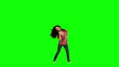 Brunette singing in slow motion