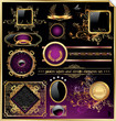 vector set: gold-framed labels