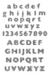 alphabet gribouillé
