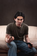 portrait of a crazy gamer