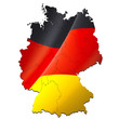 Deutschlandkarte Schwarz-Rot-Gold