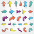 Vector arrows set
