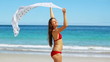 Video: Brunette raising a sarong Brunette raising a sarong